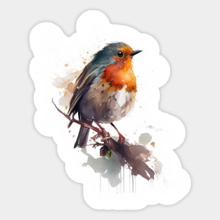 Robin Bird Watercolor 7.0 Sticker